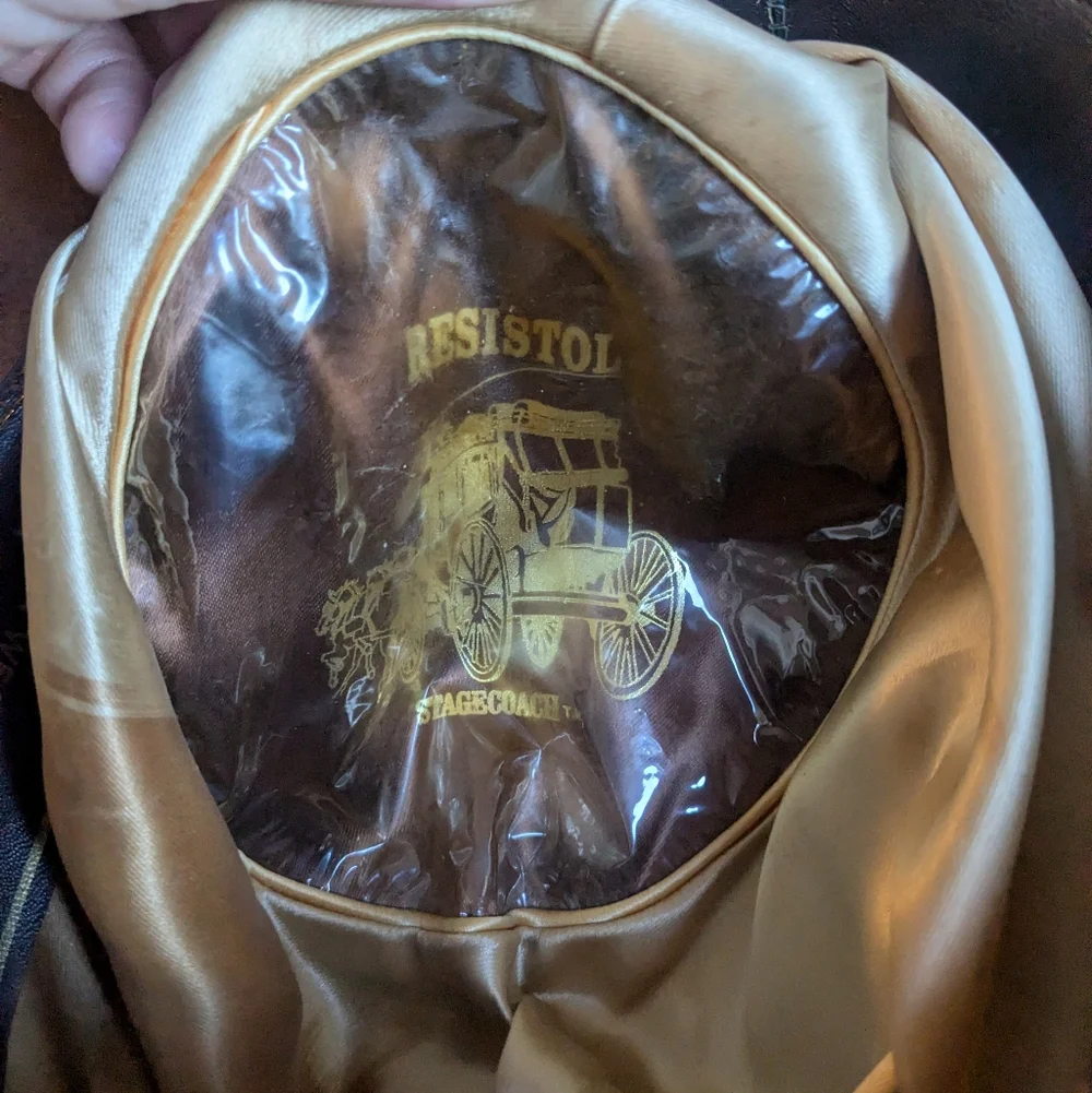 Vintage Resistol Stetson Brown Feather Western Cowboy Hat Self Conforming 7 3/8